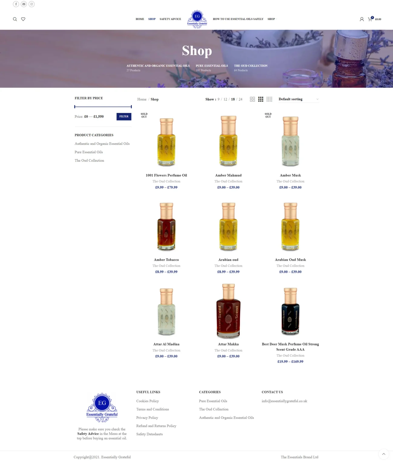 Essentiallygrateful Website Demo - Product Page - saimoonwpdev - Wordpress Web Design